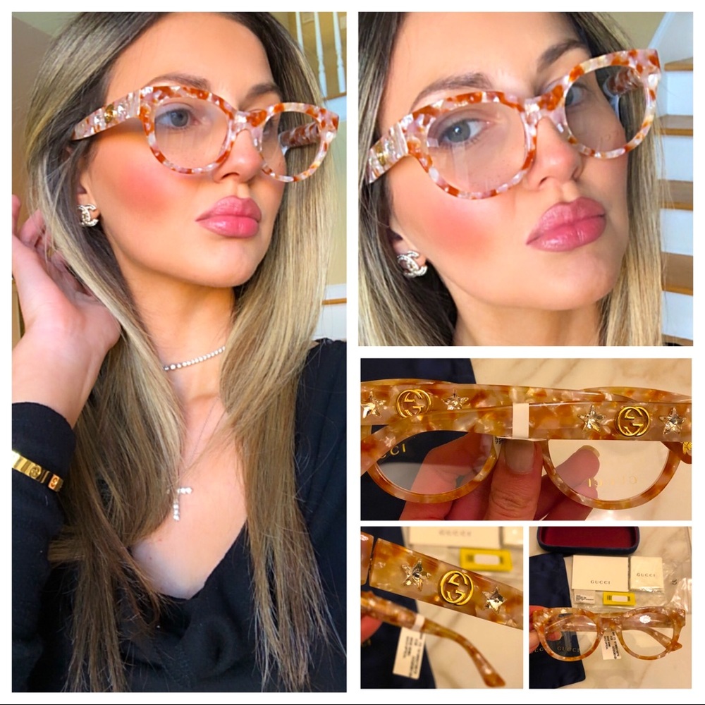 🔥NEW SWAROVSKI CRYSTAL GUCCI EYEGLASSES 🔥